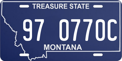 MT license plate 970770C