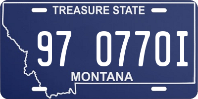 MT license plate 970770I