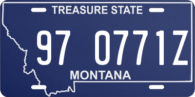 MT license plate 970771Z