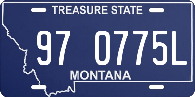 MT license plate 970775L