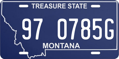 MT license plate 970785G