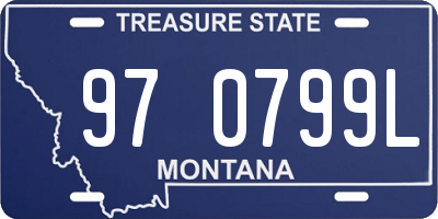 MT license plate 970799L