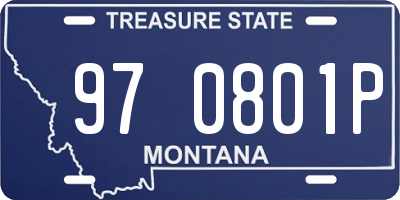 MT license plate 970801P