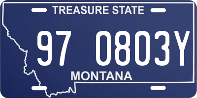 MT license plate 970803Y