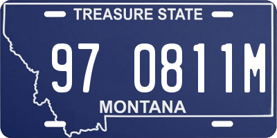 MT license plate 970811M