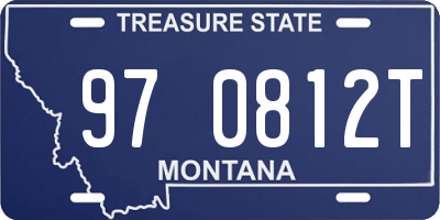 MT license plate 970812T