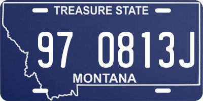 MT license plate 970813J
