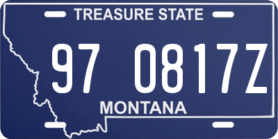 MT license plate 970817Z