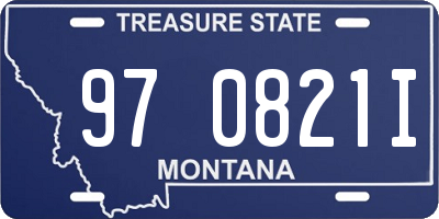MT license plate 970821I