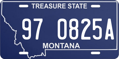 MT license plate 970825A