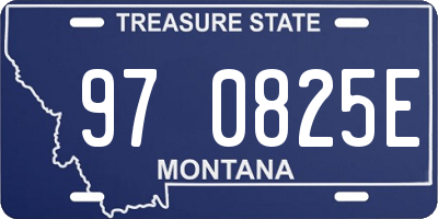 MT license plate 970825E