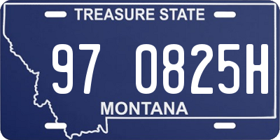 MT license plate 970825H