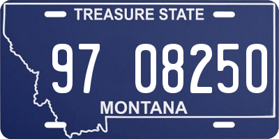 MT license plate 970825O
