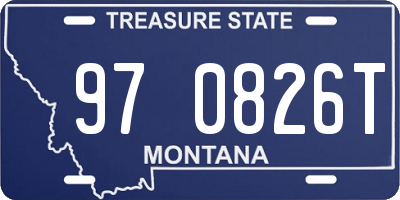 MT license plate 970826T