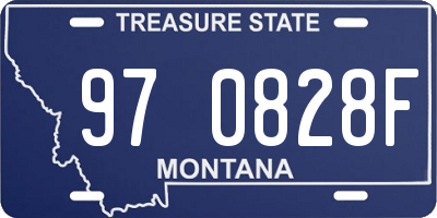 MT license plate 970828F