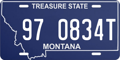 MT license plate 970834T