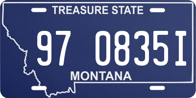 MT license plate 970835I