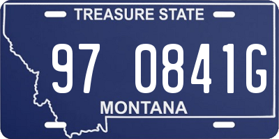 MT license plate 970841G