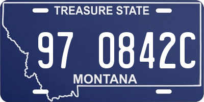 MT license plate 970842C