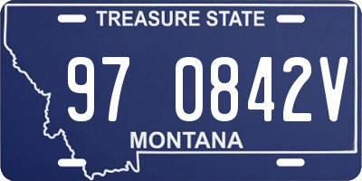 MT license plate 970842V