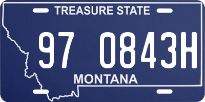 MT license plate 970843H