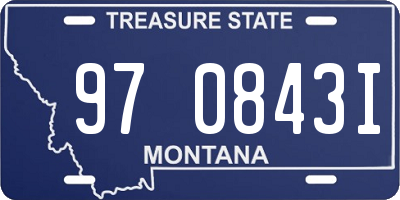 MT license plate 970843I