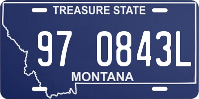 MT license plate 970843L