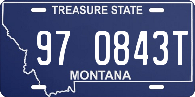 MT license plate 970843T