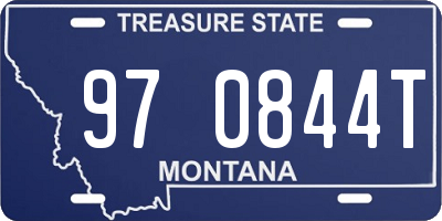 MT license plate 970844T