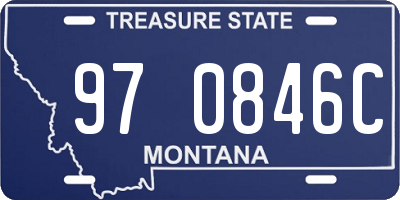 MT license plate 970846C