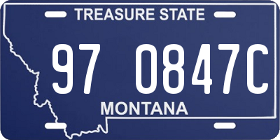MT license plate 970847C