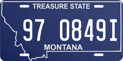 MT license plate 970849I