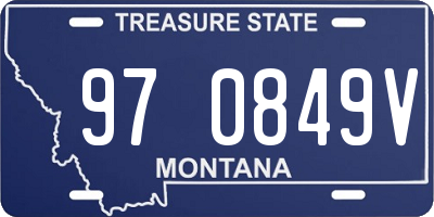 MT license plate 970849V