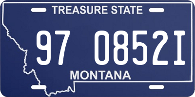 MT license plate 970852I