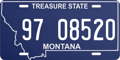 MT license plate 970852O