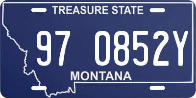 MT license plate 970852Y