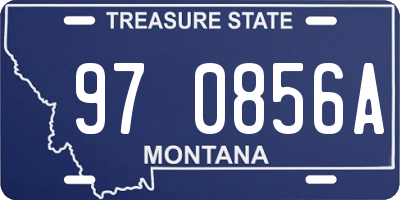 MT license plate 970856A