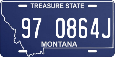 MT license plate 970864J