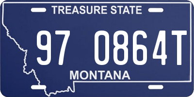 MT license plate 970864T