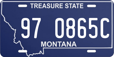 MT license plate 970865C