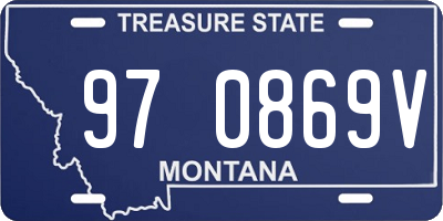 MT license plate 970869V