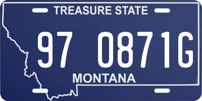 MT license plate 970871G