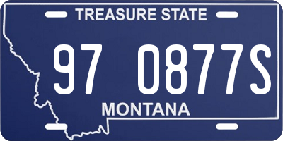 MT license plate 970877S