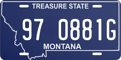 MT license plate 970881G