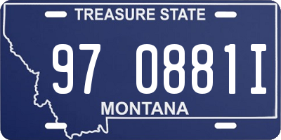 MT license plate 970881I
