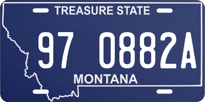 MT license plate 970882A