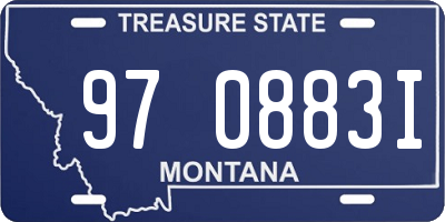 MT license plate 970883I