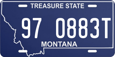MT license plate 970883T