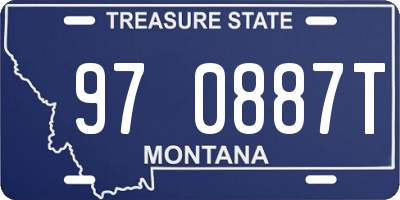 MT license plate 970887T