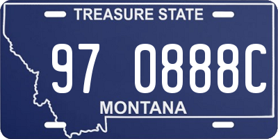 MT license plate 970888C